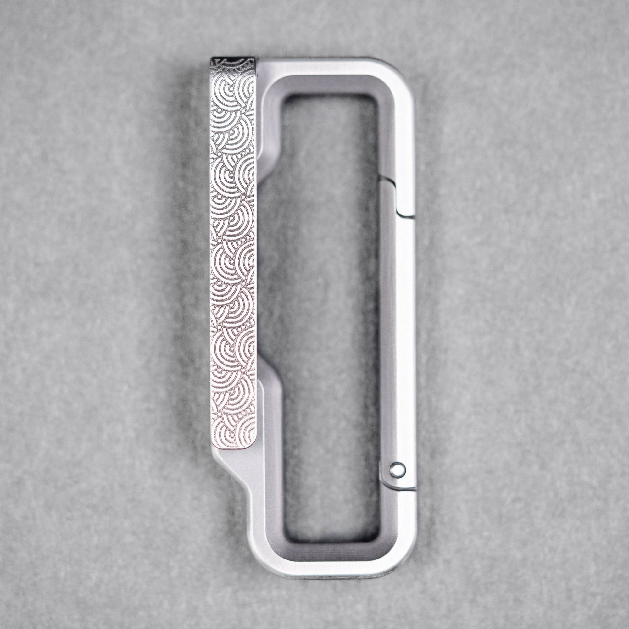 Drop Date (07/29): Blank Forces x URBAN HyperLink Original Carabiner - Titanium w/ Chaos Seigaiha™ - URBAN EDC®