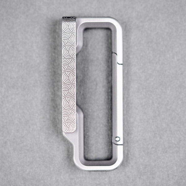 Drop Date (07/29): Blank Forces x URBAN HyperLink Original Carabiner - Titanium w/ Chaos Seigaiha™ - URBAN EDC®