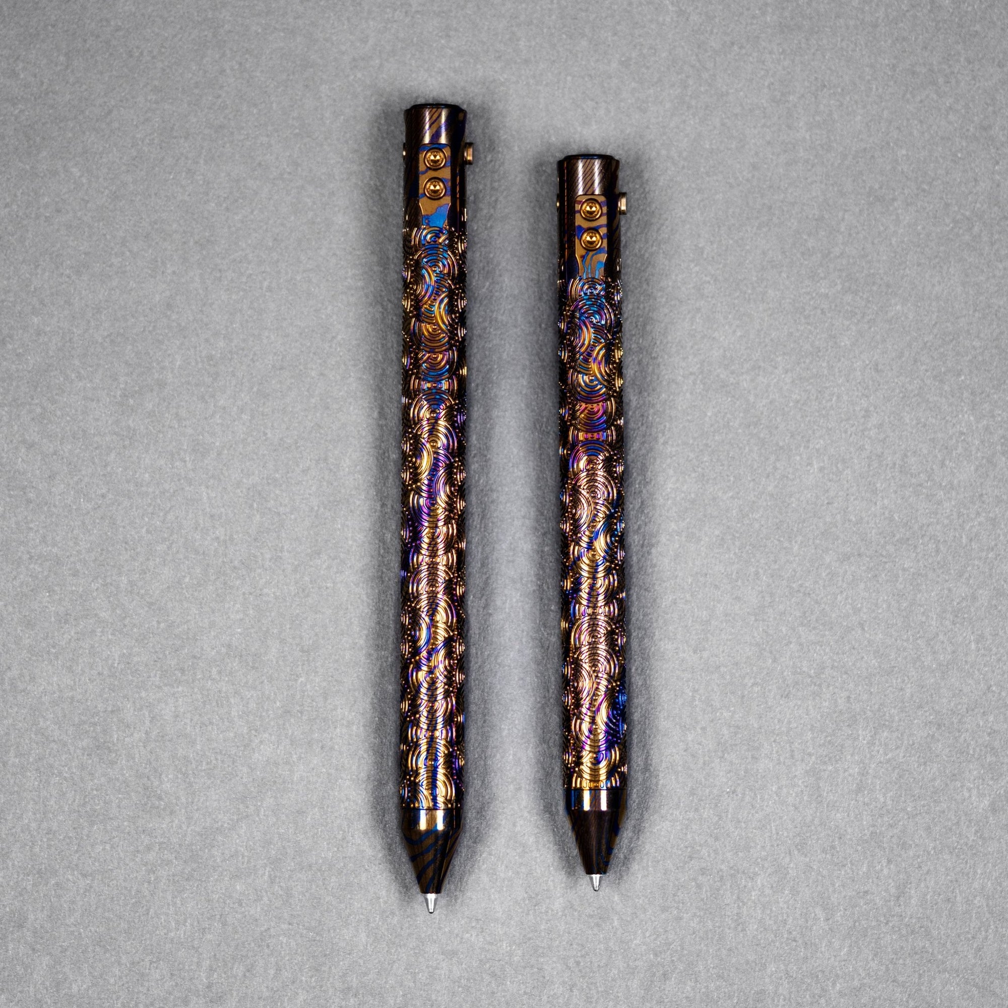 Drop Date (07/29): Nottingham Tactical x URBAN TiButton Single Lock Pen - MokuTi w/ Chaos Seigaiha™ - URBAN EDC®