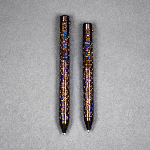 Drop Date (07/29): Nottingham Tactical x URBAN TiButton Single Lock Pen - MokuTi w/ Chaos Seigaiha™ - URBAN EDC®