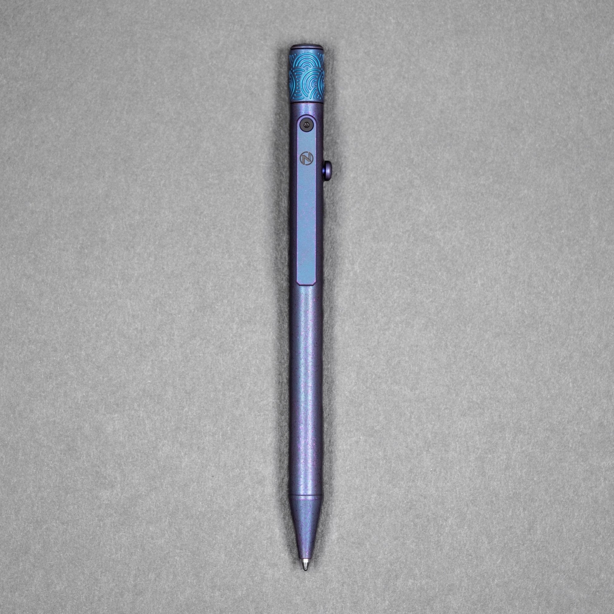 Drop Date (07/29): Novel Carry x URBAN Axial Spinner Pen - Blurple Titanium w/ Blurple Titanium Chaos Seigaiha™ Bead - URBAN EDC®