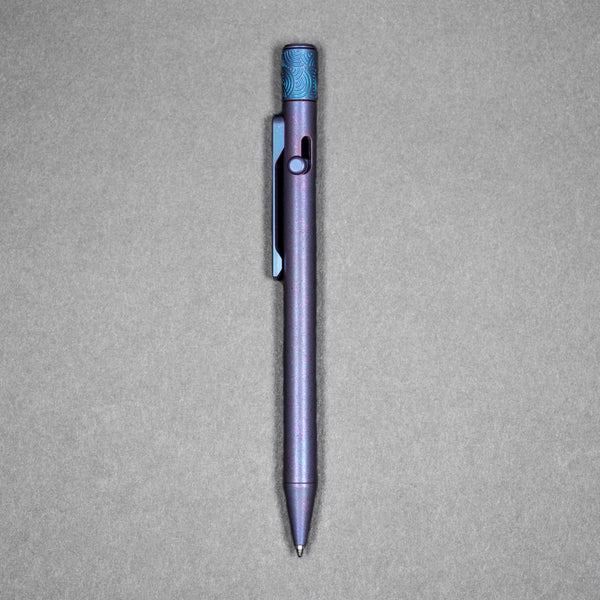Drop Date (07/29): Novel Carry x URBAN Axial Spinner Pen - Blurple Titanium w/ Blurple Titanium Chaos Seigaiha™ Bead - URBAN EDC®
