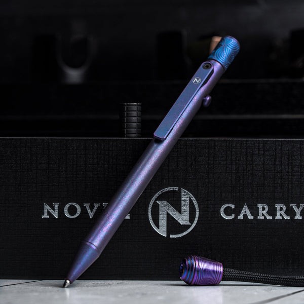Drop Date (07/29): Novel Carry x URBAN Axial Spinner Pen - Blurple Titanium w/ Blurple Titanium Chaos Seigaiha™ Bead - URBAN EDC®
