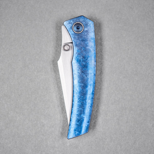 Drop Date (07/29): URBAN Isurus - Hand-Rubbed Vanax & Deep Blue Crystal Ti w/ Crystal Ti Hardware - URBAN EDC®