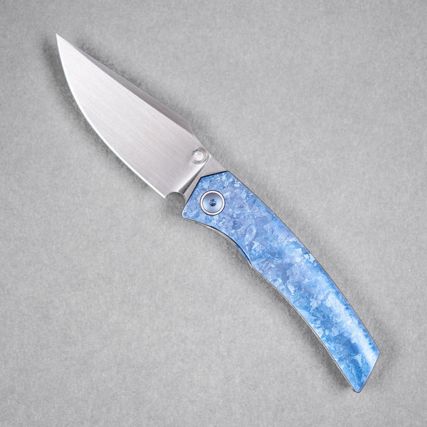Drop Date (07/29): URBAN Isurus - Hand-Rubbed Vanax & Deep Blue Crystal Ti w/ Crystal Ti Hardware - URBAN EDC®