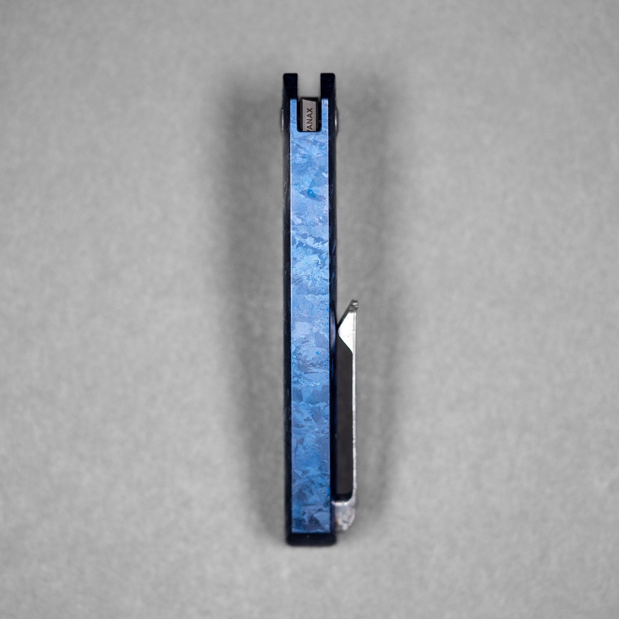 Drop Date (07/29): URBAN Isurus - Hand-Rubbed Vanax & Deep Blue Crystal Ti w/ Crystal Ti Hardware - URBAN EDC®
