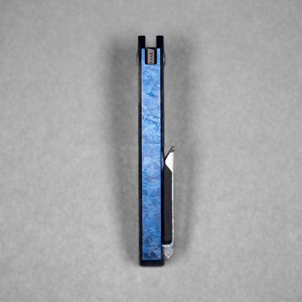 Drop Date (07/29): URBAN Isurus - Hand-Rubbed Vanax & Deep Blue Crystal Ti w/ Crystal Ti Hardware - URBAN EDC®