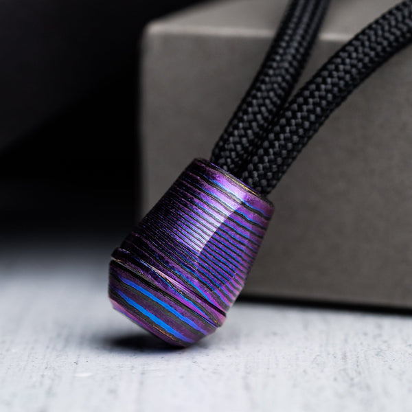 Drop Date (07/29): URBAN VK-IMON Lanyard Bead - Purple ZircuTi w/ Purple ZircuTi Disc - URBAN EDC®
