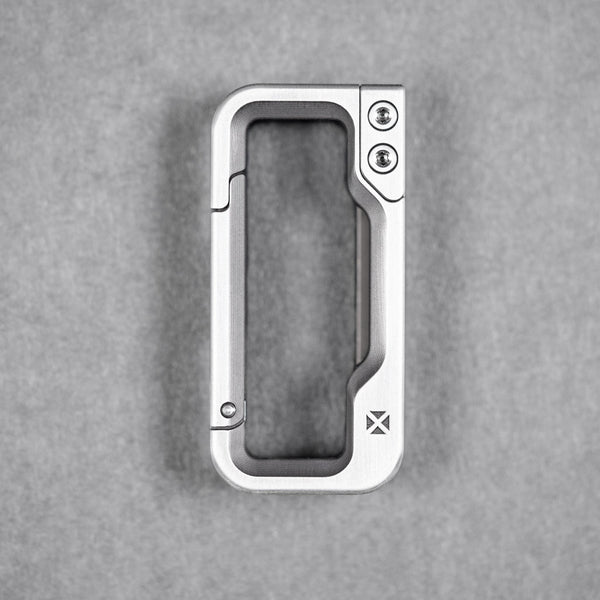Drop Date (08/05): Blank Forces x URBAN HyperLink Micro Carabiner - Titanium w/ Chaos Seigaiha™ - URBAN EDC®