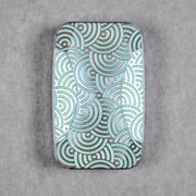 Drop Date (08/05): Magnus x URBAN Squashed Toad Fidget Slider - Green Titanium w/ Chaos Seigaiha™ & SS Swiss Plates - URBAN EDC®