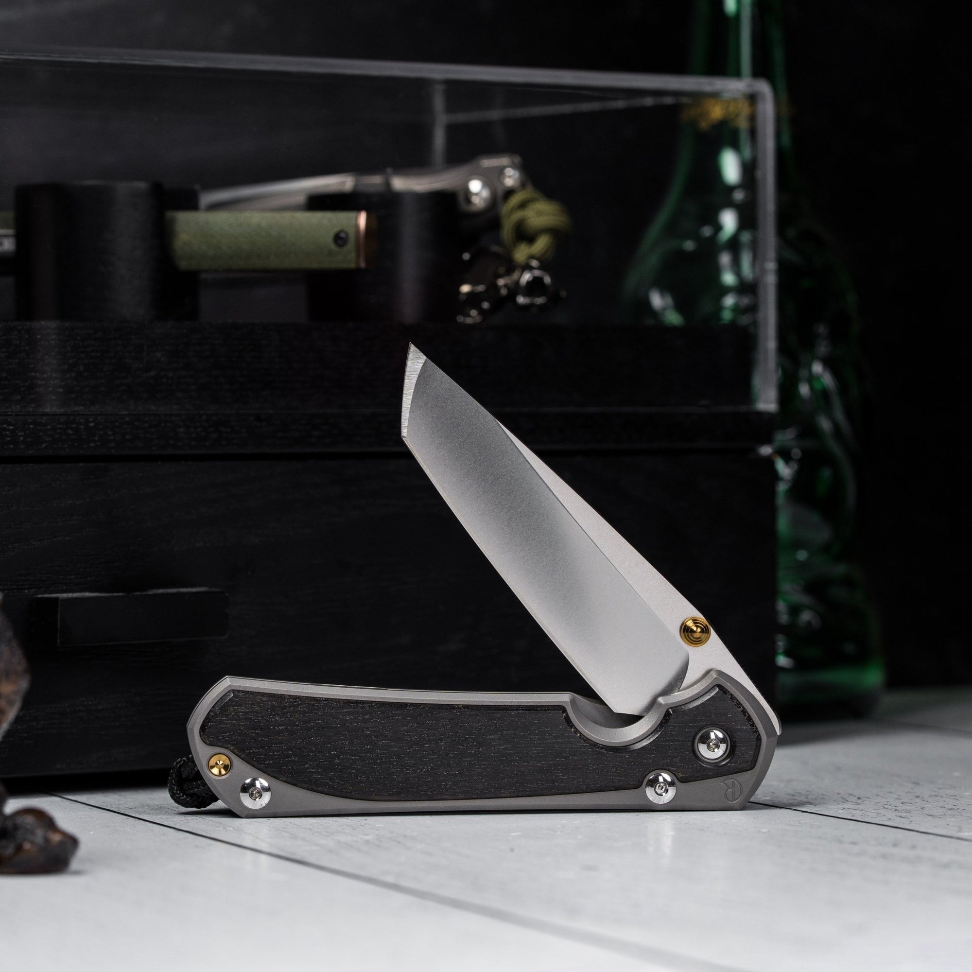 Drop Date (08/12): Chris Reeve Large Sebenza 31 - Tanto Magnacut & Glass Blasted Titanium w/ Bog Oak Inlay - URBAN EDC®