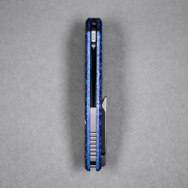 Drop Date (08/12): Griffin Co x URBAN Scout F3.5 Folder - Belt Satin Magnacut & Blurple Crystal Titanium w/ Satin Chaos Seigaiha™ - URBAN EDC®