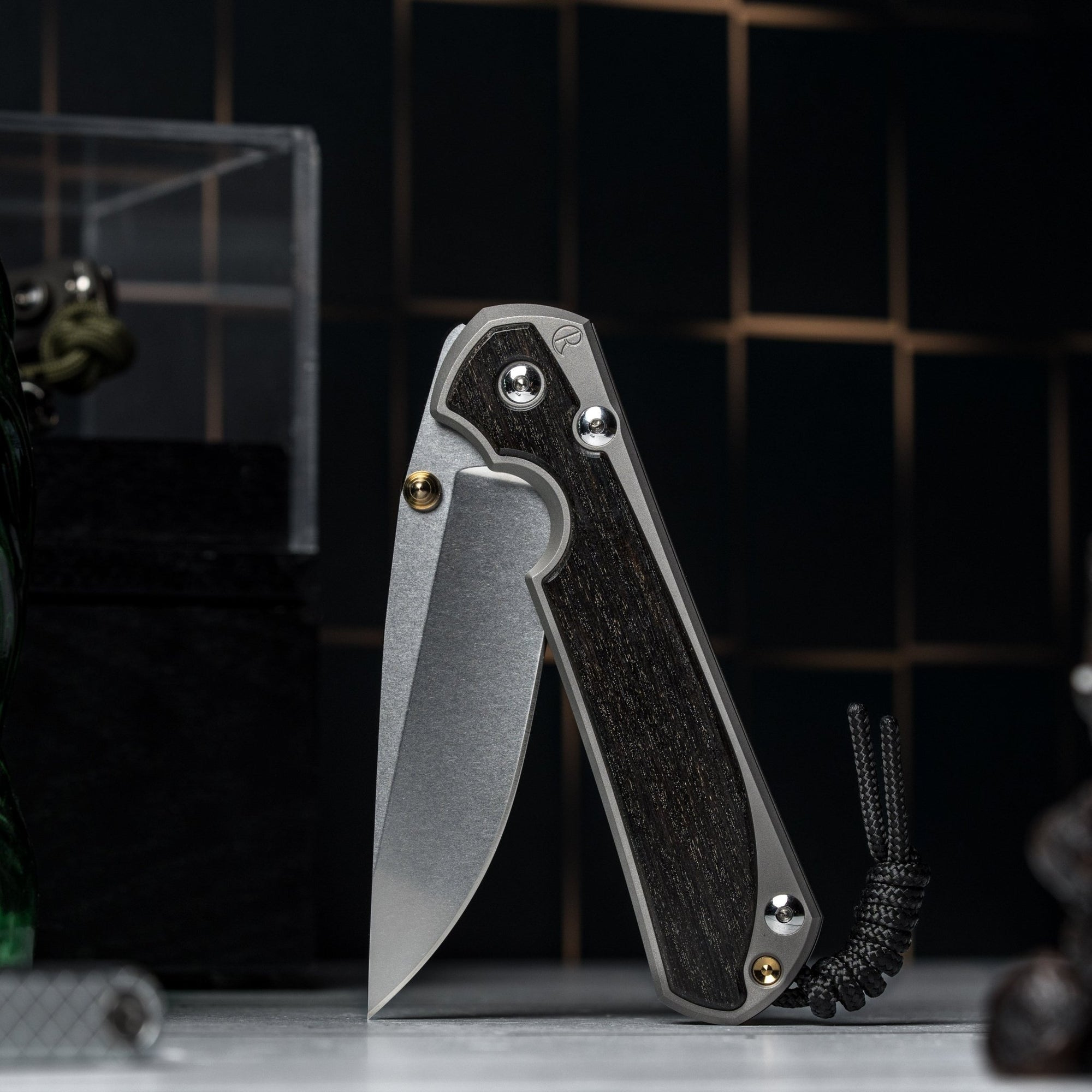 Drop Date (08/26): Chris Reeve Large Sebenza 31 - Drop Point Magnacut & Glass Blasted Titanium w/ Bog Oak Inlay - URBAN EDC®