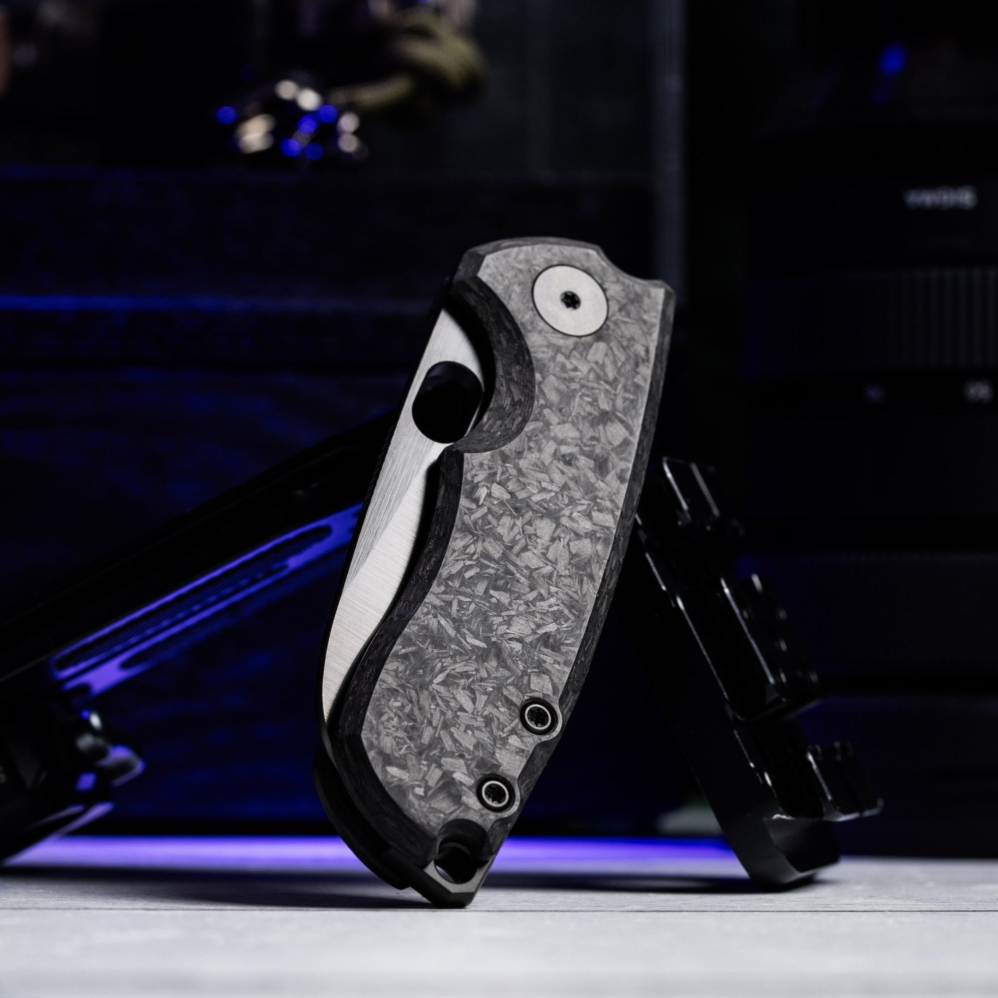 Drop Date (08/26): URBAN Jib - Belt Satin DLC Vanax & Marbled Carbon Fiber Linerlock - URBAN EDC®