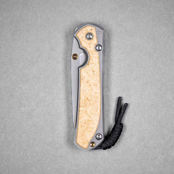 Drop Date (09/02): Chris Reeve Large Sebenza 31 - Insingo Magnacut & Glass Blasted Titanium w/ Box Elder Inlay - URBAN EDC®