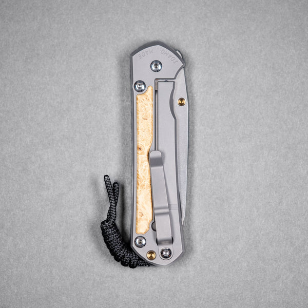 Drop Date (09/02): Chris Reeve Large Sebenza 31 - Insingo Magnacut & Glass Blasted Titanium w/ Box Elder Inlay - URBAN EDC®