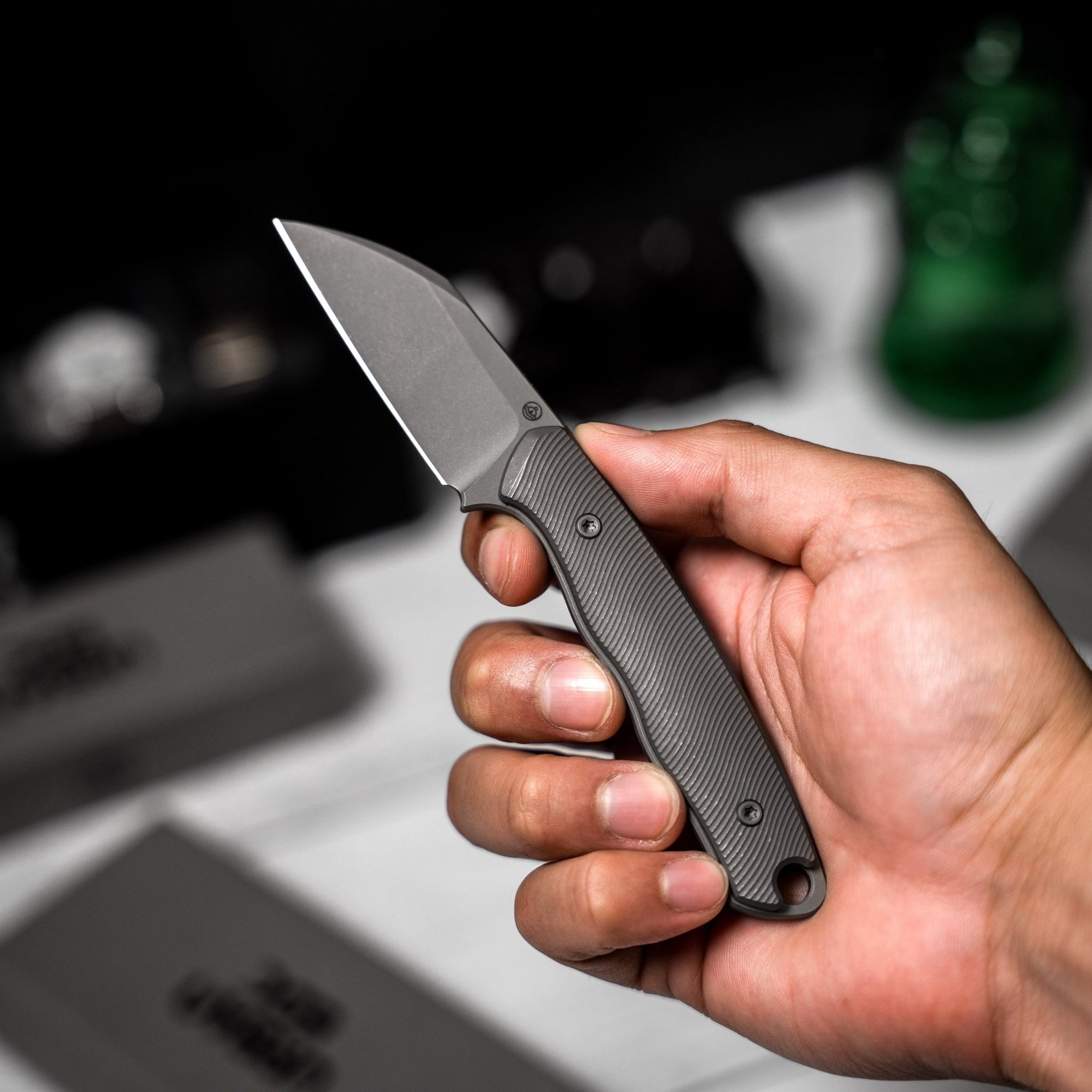 Drop Date (09/02): URBAN Lagarto - Darkwashed Magnacut & Darkwashed Titanium w/ Micro Milling - URBAN EDC®