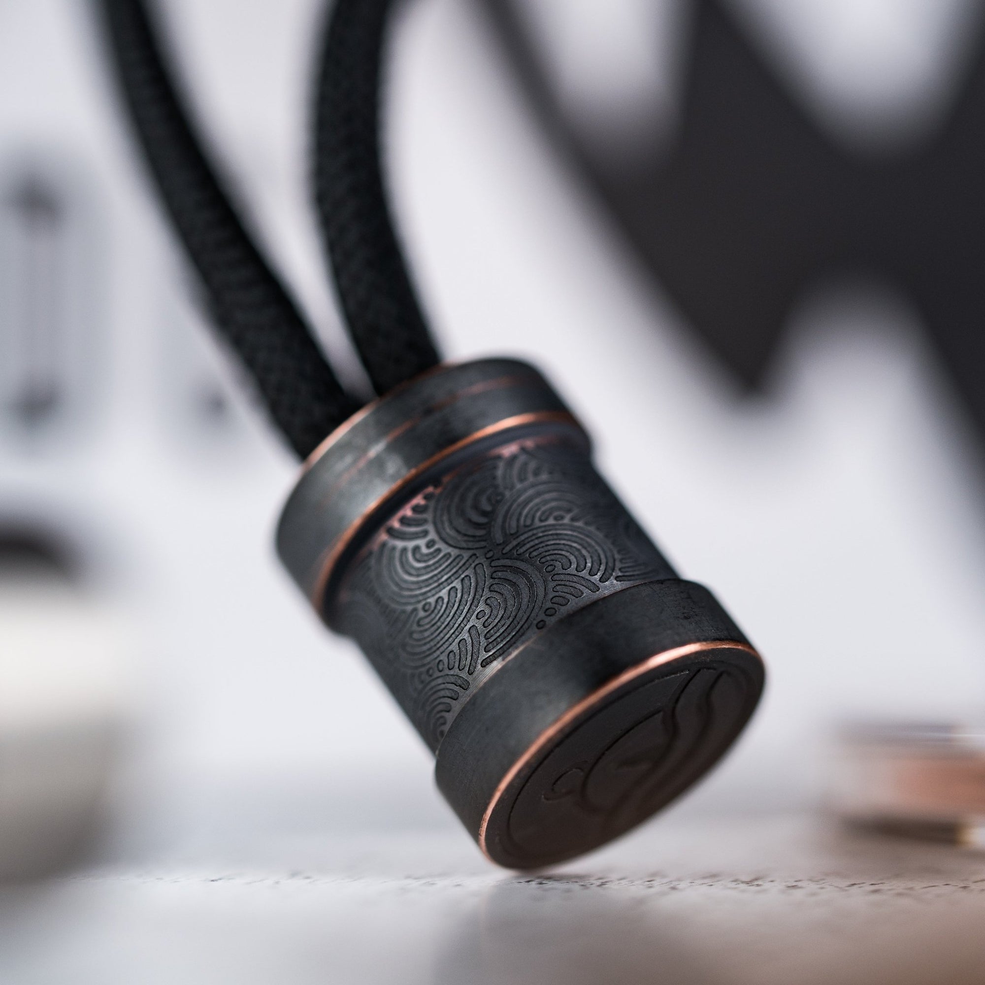 Drop Date (09/03): Collins Trace Manufacturing x URBAN 'The End' Bead - Antiqued Copper Chaos Seigaiha™ - URBAN EDC®