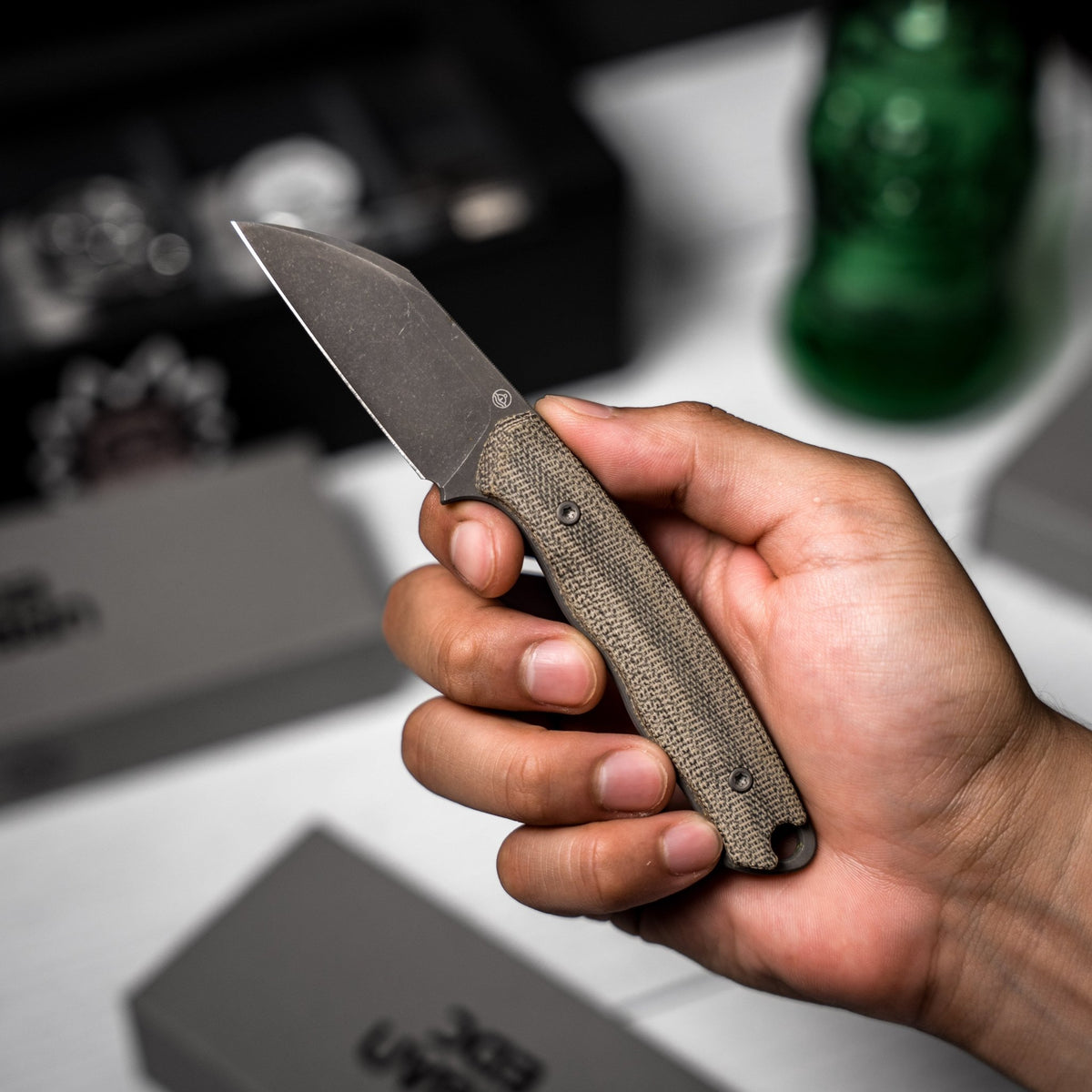 Drop Date (09/09): URBAN Lagarto - Acid-Etched Magnacut & OD Green Micarta - URBAN EDC®