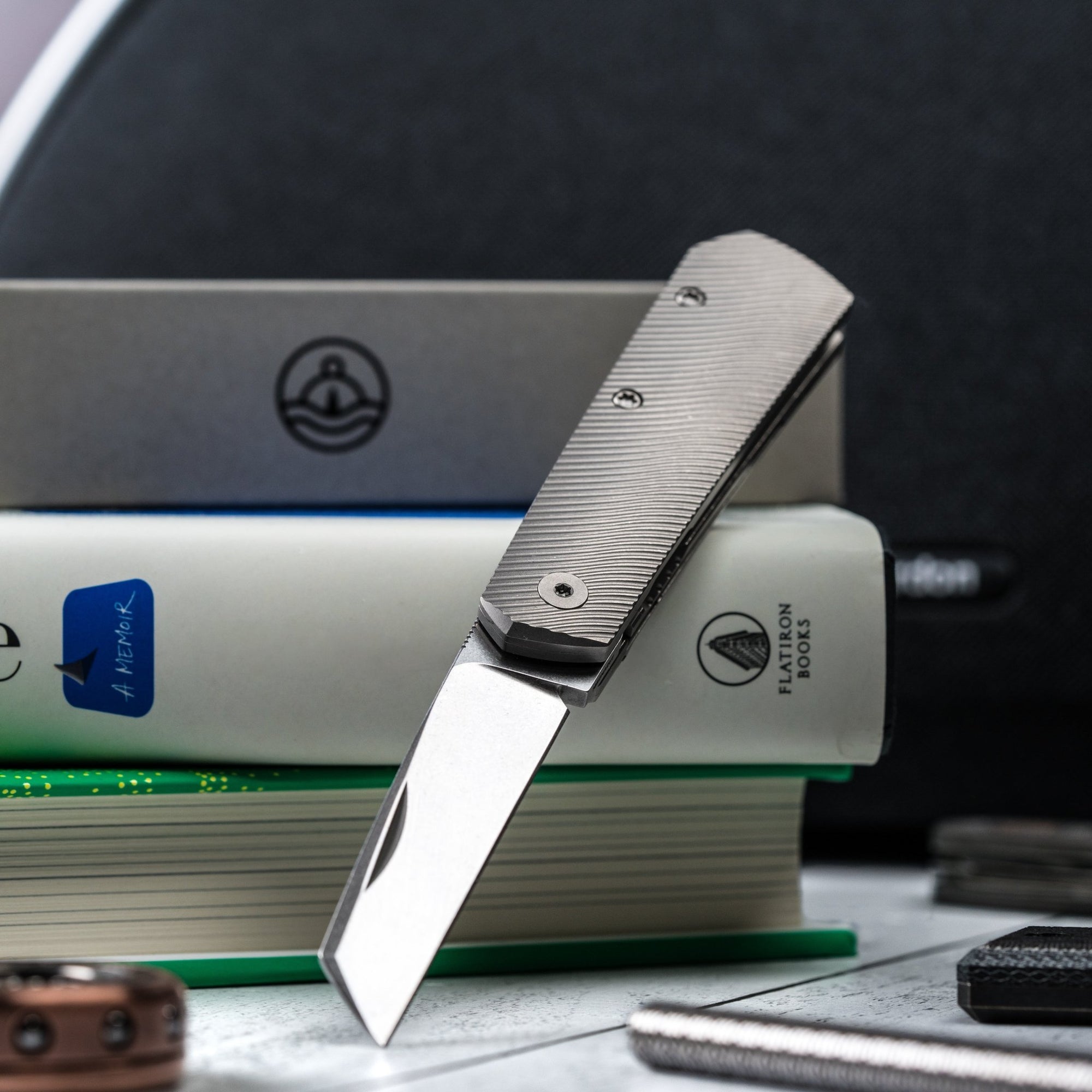 Drop Date (09/10): URBAN Straighthawk - Stonewashed Magnacut & Stonewashed Titanium w/ Micro Milling - URBAN EDC®