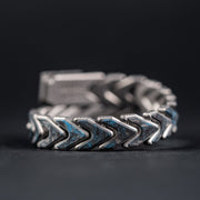 Drop Date (09/16): Tomas Makes x URBAN Vector Bracelet - Stonewash Titanium w/ Dark Matter Blue Seigaiha (Custom) - URBAN EDC®