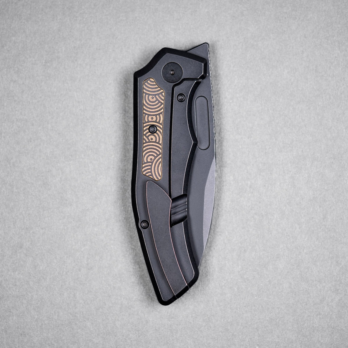 Drop Date (09/23): Griffin Co x URBAN Scout F3.5 Folder - Blackwash Magnacut & Bronze Anodized Titanium w/ Chaos Seigaiha™ - URBAN EDC®