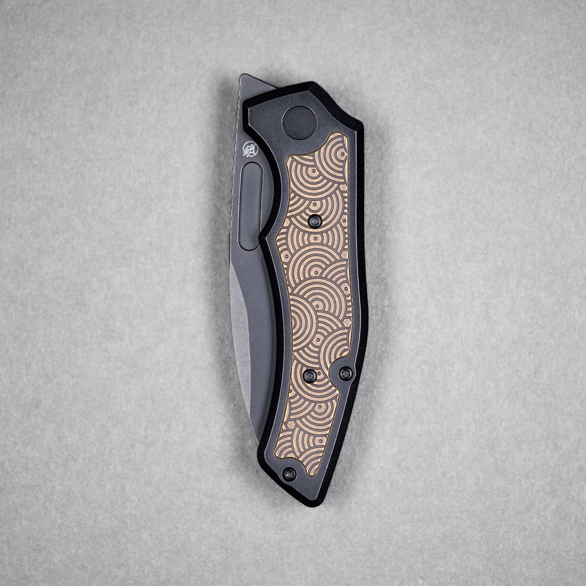 Drop Date (09/23): Griffin Co x URBAN Scout F3.5 Folder - Blackwash Magnacut & Bronze Anodized Titanium w/ Chaos Seigaiha™ - URBAN EDC®