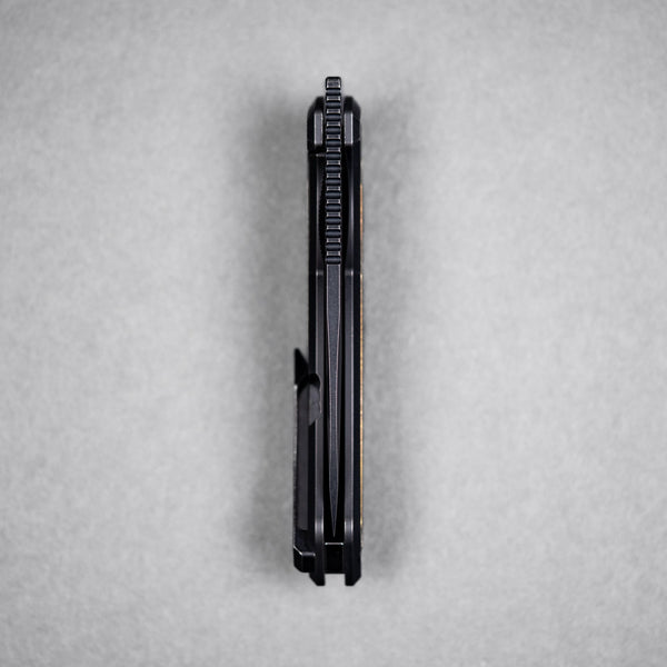 Drop Date (09/23): Griffin Co x URBAN Scout F3.5 Folder - Blackwash Magnacut & Bronze Anodized Titanium w/ Chaos Seigaiha™ - URBAN EDC®