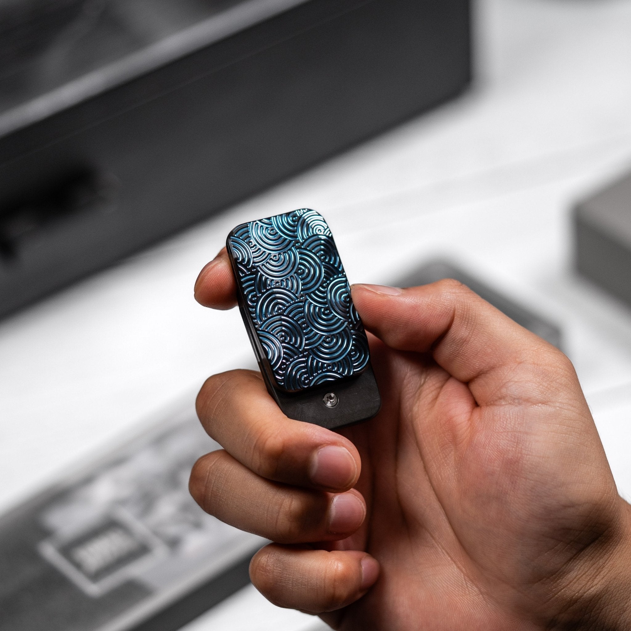 Magnus x URBAN Squashed Toad Fidget Slider - Blue Zirconium w