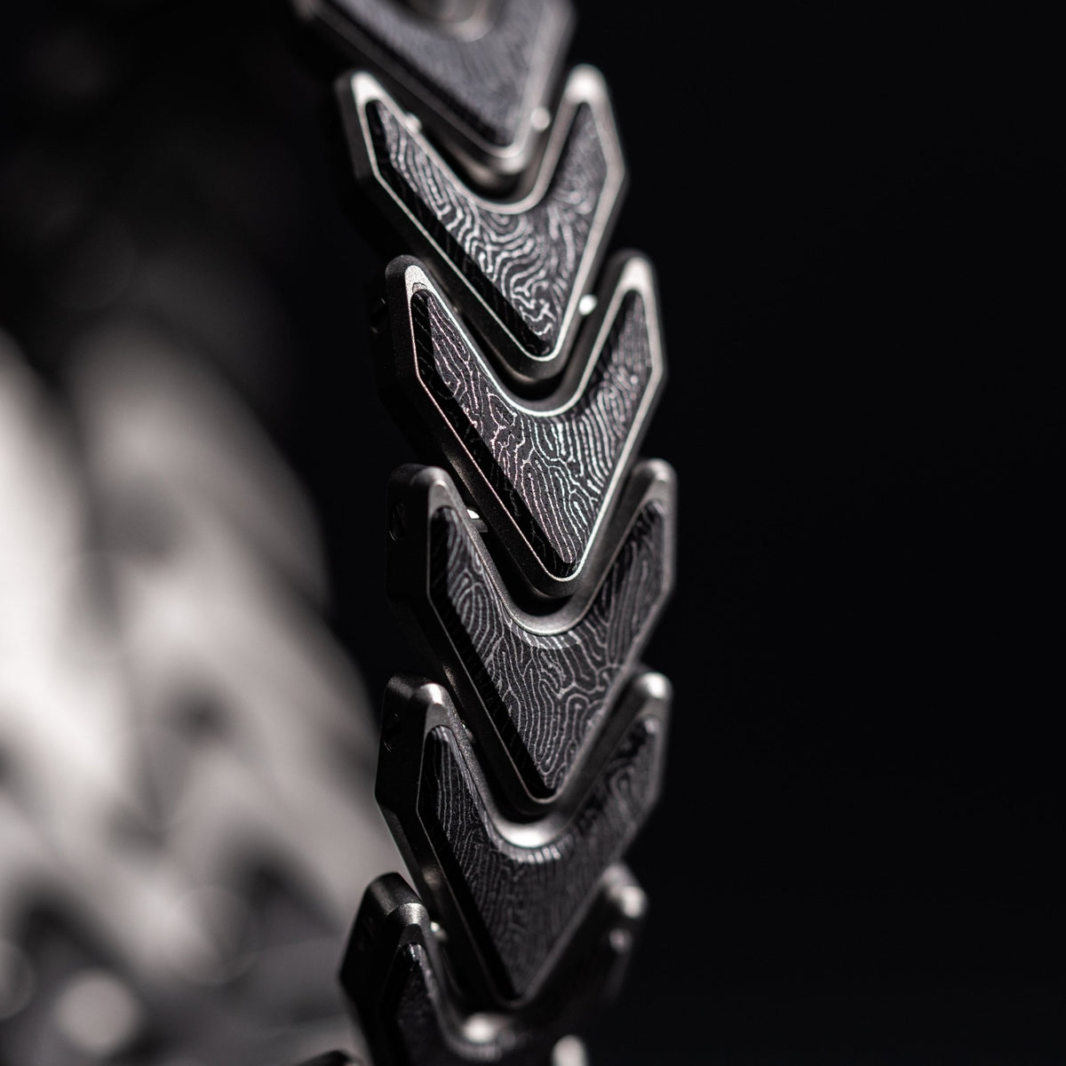 Drop Date (09/23): Tomas Makes Vector Bracelet - Zirblast Titanium w/ Space Coral Stainless Carbon Fiber (Custom) - URBAN EDC®