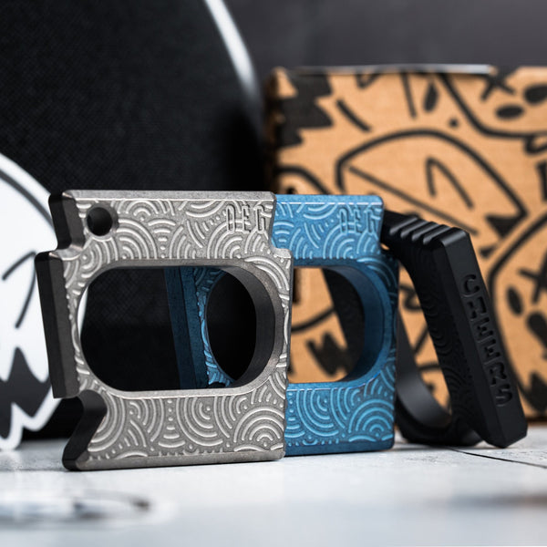 Drop Date (09/24): OEG EDC x URBAN Wide Mouth Keystone - Chaos Seigaiha™ Titanium - URBAN EDC®