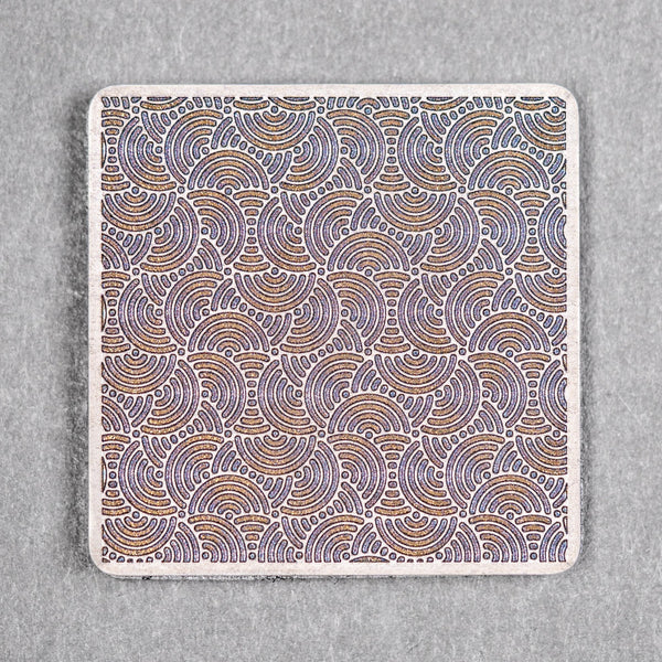 Drop Date (09/30): Limitless x URBAN Chaos Seigaiha™ Black & Gold Titanium Square Patch - 2x2 - URBAN EDC®