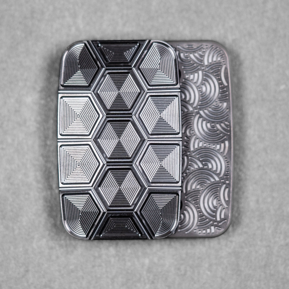 Drop Date (09/30): Magnus x URBAN Toad Inverse Turtle Fidget Slider - Blackout Zirconium & Zirc Plates w/ Chaos Seigaiha™ - URBAN EDC®
