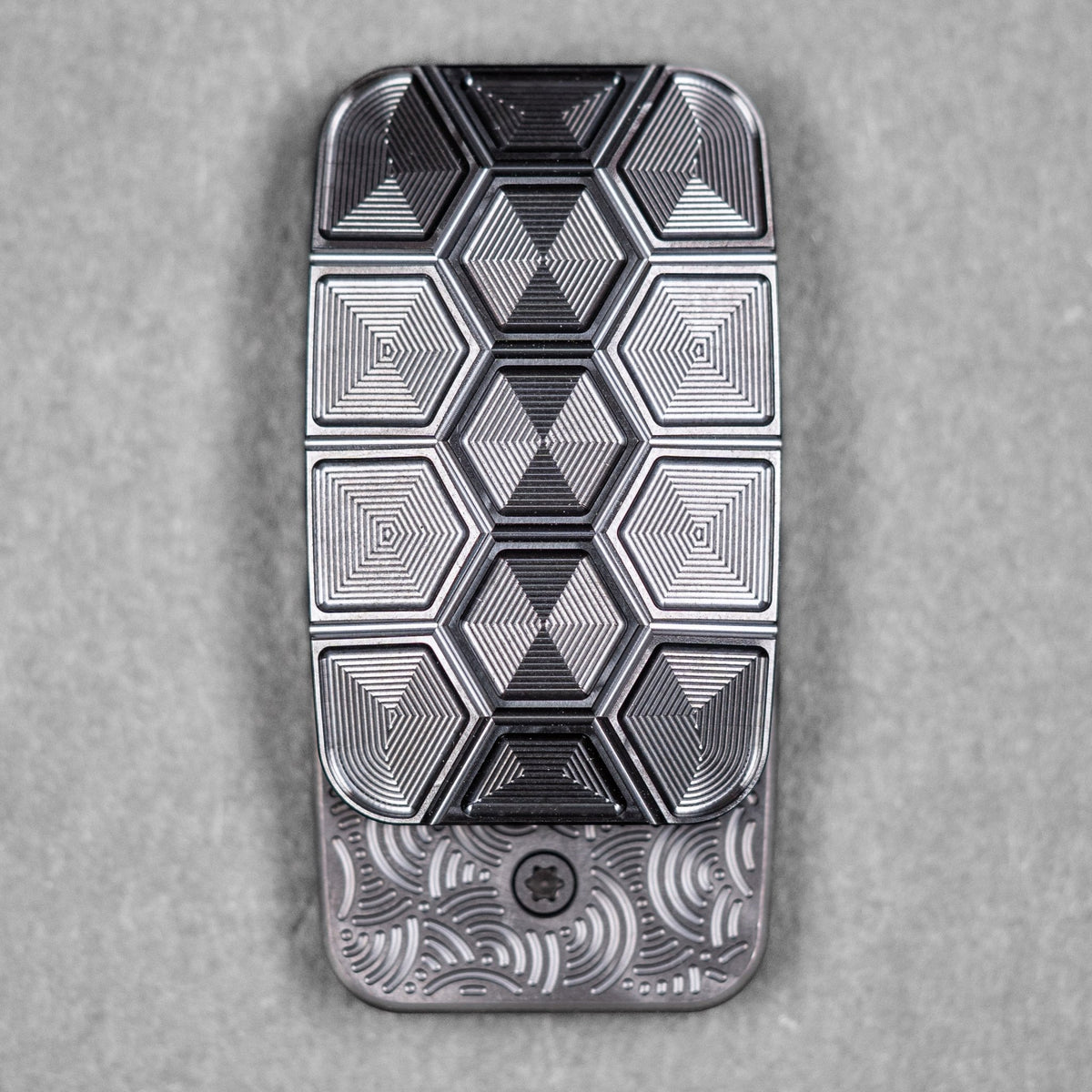 Drop Date (09/30): Magnus x URBAN Toad Inverse Turtle Fidget Slider - Blackout Zirconium & Zirc Plates w/ Chaos Seigaiha™ - URBAN EDC®