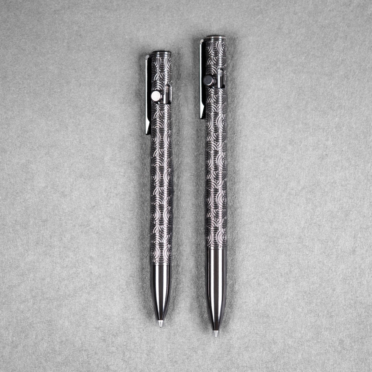 Drop Date (09/30): Q3D x URBAN Bolt Action Pen - Full Polished Zirconium & Machined Clip w/ Chaos Seigaiha™ - URBAN EDC®
