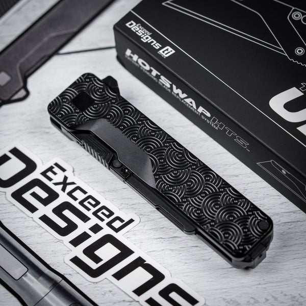 Drop Date (10/07): Exceed Designs x URBAN TiRant Ultra & Black Ti Chaos Seigaiha™ w/ Skiff Bearings - URBAN EDC®