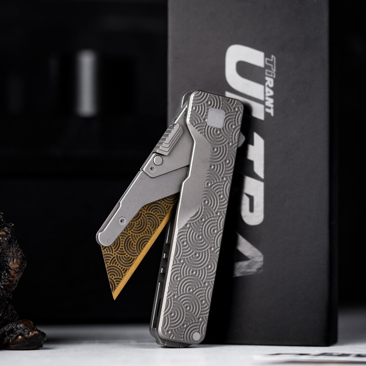 Drop Date (10/14): Exceed Designs x URBAN TiRant Ultra & Stonewash Ti Chaos Seigaiha™ w/ Skiff Bearings - URBAN EDC®