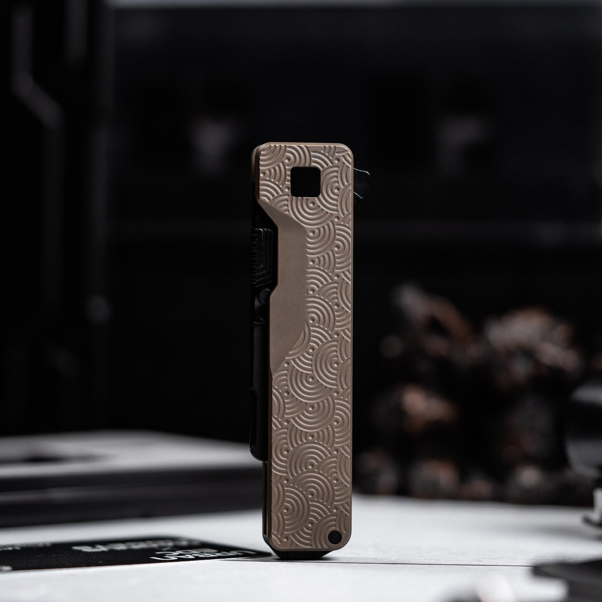 Drop Date (10/21): Exceed Designs x URBAN TiRant Ultra & Bronze Ti Chaos Seigaiha™ w/ Skiff Bearings - URBAN EDC®