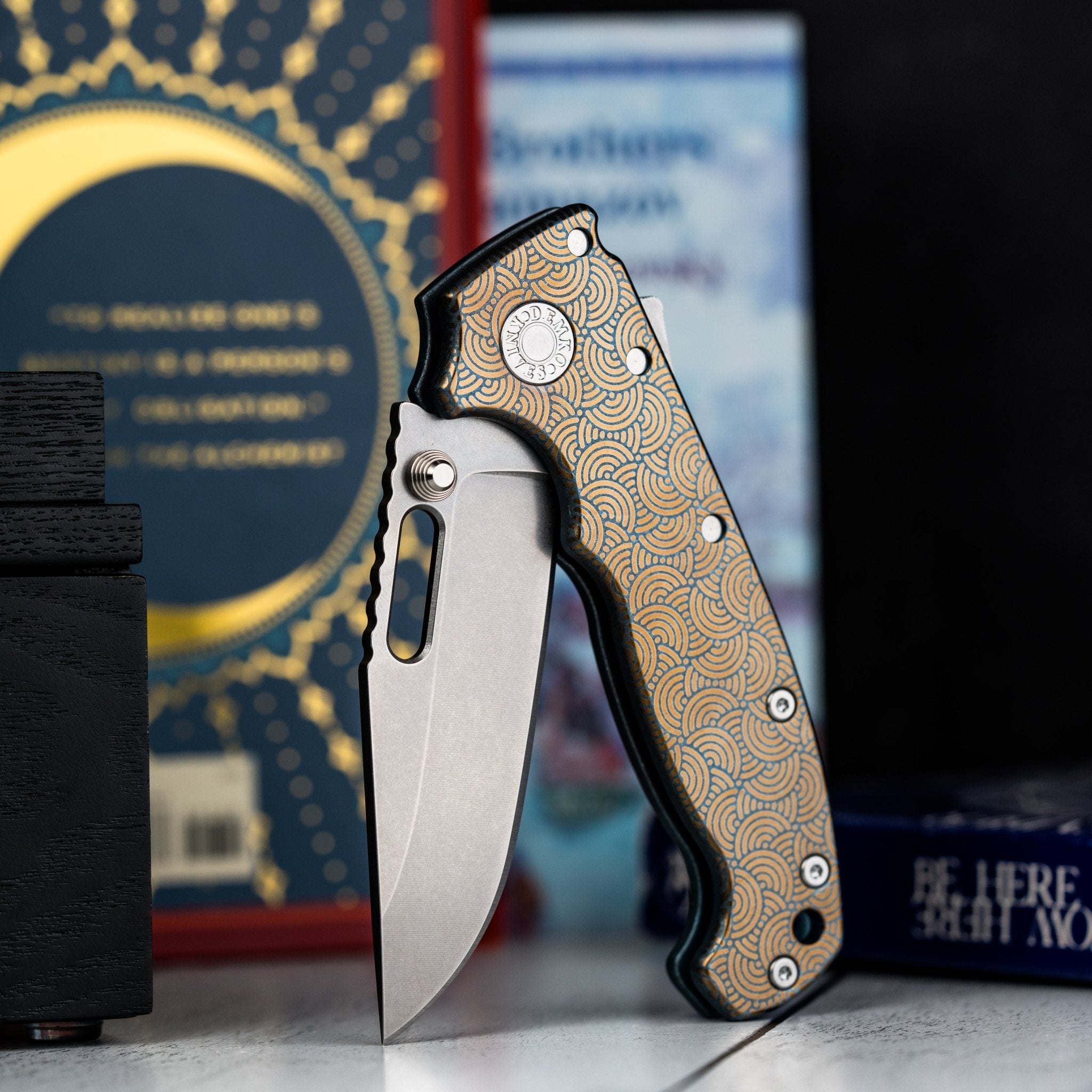 Demko x URBAN MG AD20 Slim - Magnacut Clip Point w/ Titanium Chaos