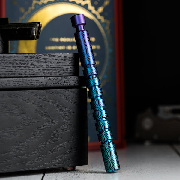Drop Date (10/22): LynchNW x URBAN Kubaton - Chaos Seigaiha Northern Lights Titanium - URBAN EDC®