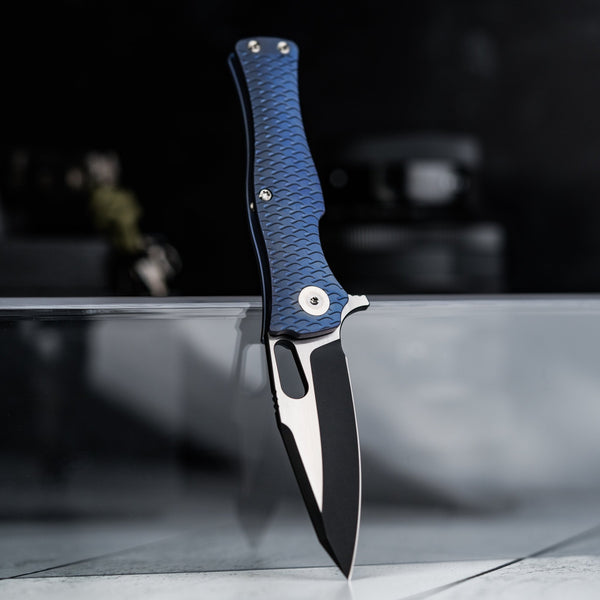 Drop Date (10/22): URBAN Castellan - Two - Toned Magnacut & Blurple Titanium w/ Dragon Scale - URBAN EDC®