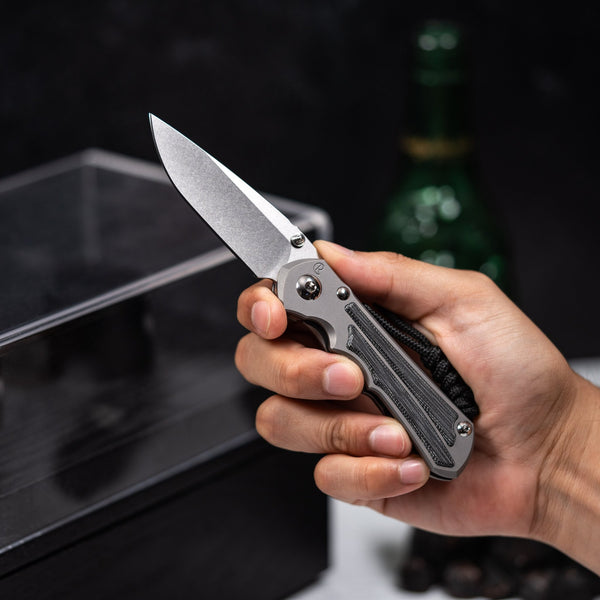 Drop Date (10/28): Chris Reeve Small Inkosi - Drop Point Magnacut & Glass Blasted Titanium w/ Black Canvas Micarta - URBAN EDC®