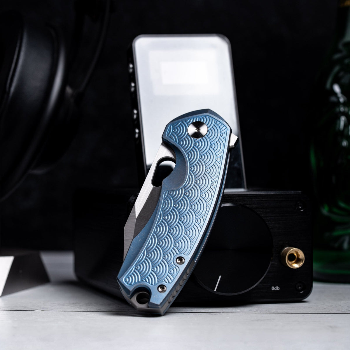 Drop Date (11/04): URBAN Becerro - Satin Vanax & Deep Blue Titanium w/ Seigaiha - URBAN EDC®