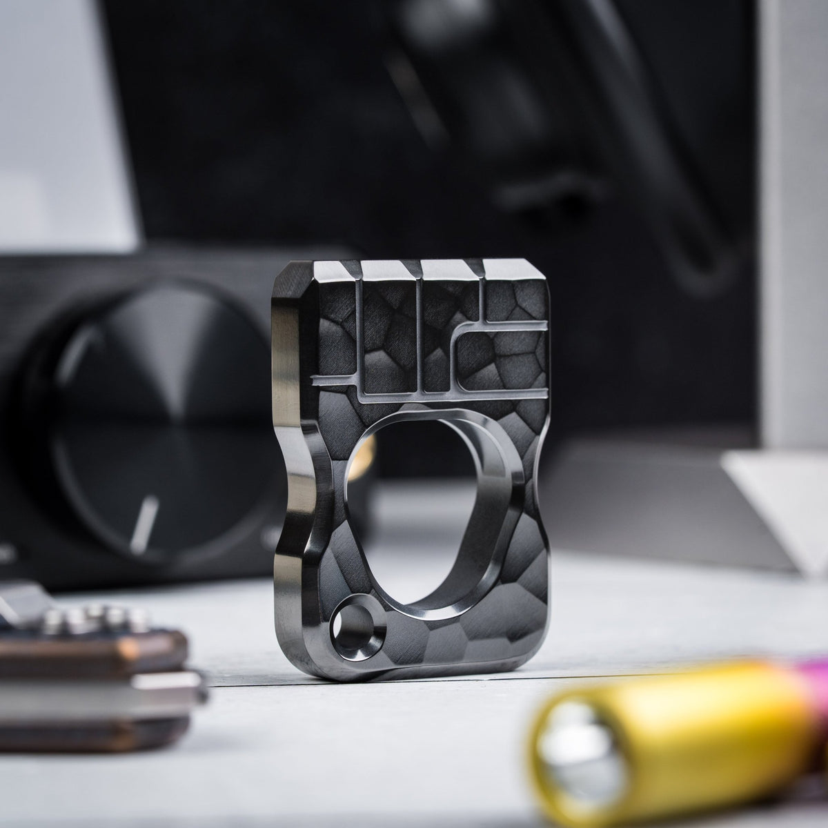 Drop Date (11/04): URBAN Fist Bump Bottle Opener - Polished Zirconium w/ Hammered Texture - URBAN EDC®