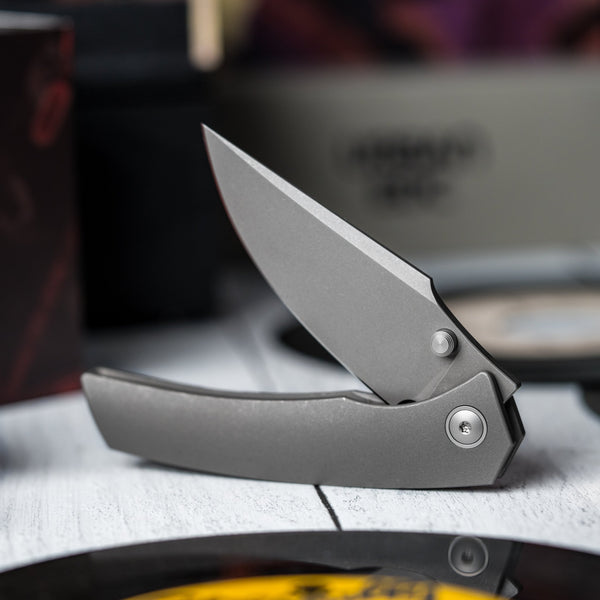 Drop Date (11/19): URBAN Isurus - Darkwashed Magnacut & Darkwashed Titanium Integral w/ Bead Blasted Ti Hardware - URBAN EDC®