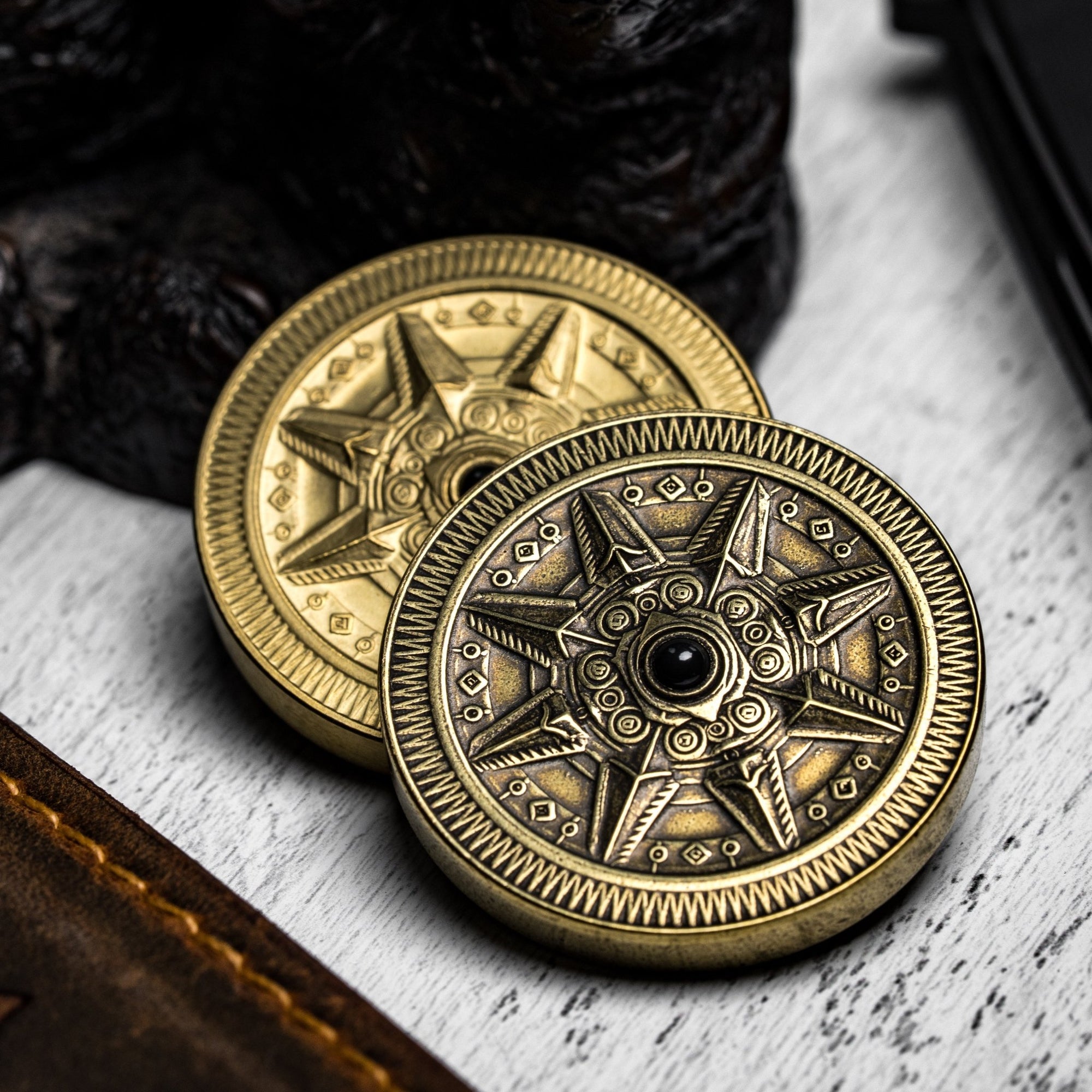 Drop Date (12/17): Astronomer Double Spinning Coin - Brass - URBAN EDC®