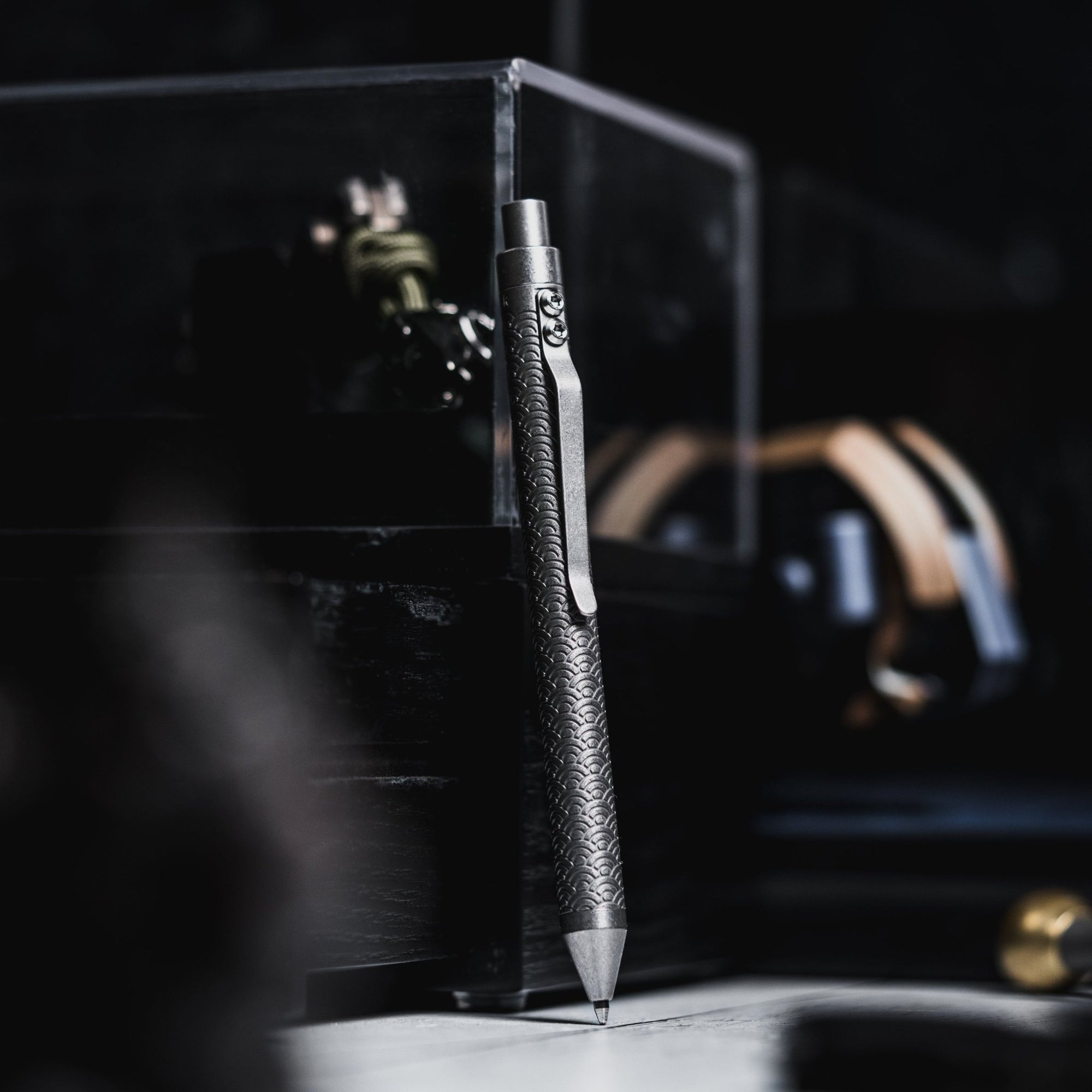 Drop Date (12/17): Fellhoelter x URBAN TiCkler Pen - Two - Tone Seigaiha Titanium - URBAN EDC®