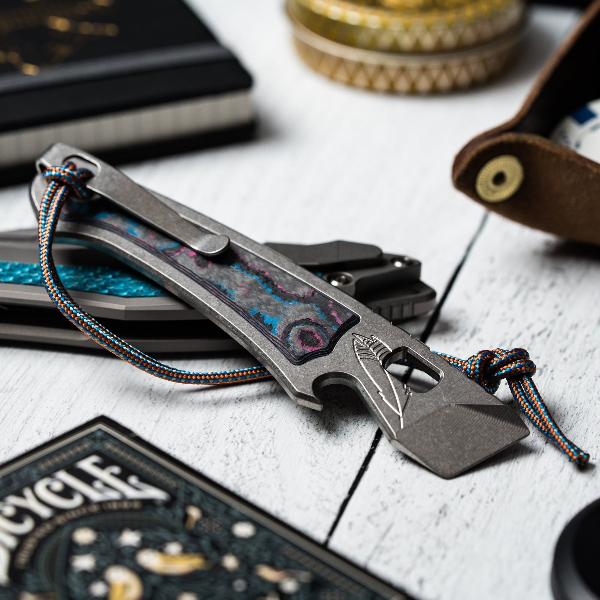 Drop Date (12/30): LynchNW x URBAN Best Case Scenario v2 Prybar - Miami Vice Camo Carbon - URBAN EDC®