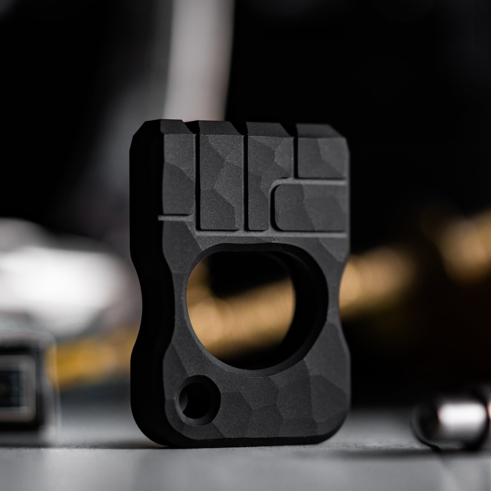 Drop Date (12/30): URBAN Fist Bump Bottle Opener - Blackwashed Titanium - URBAN EDC®