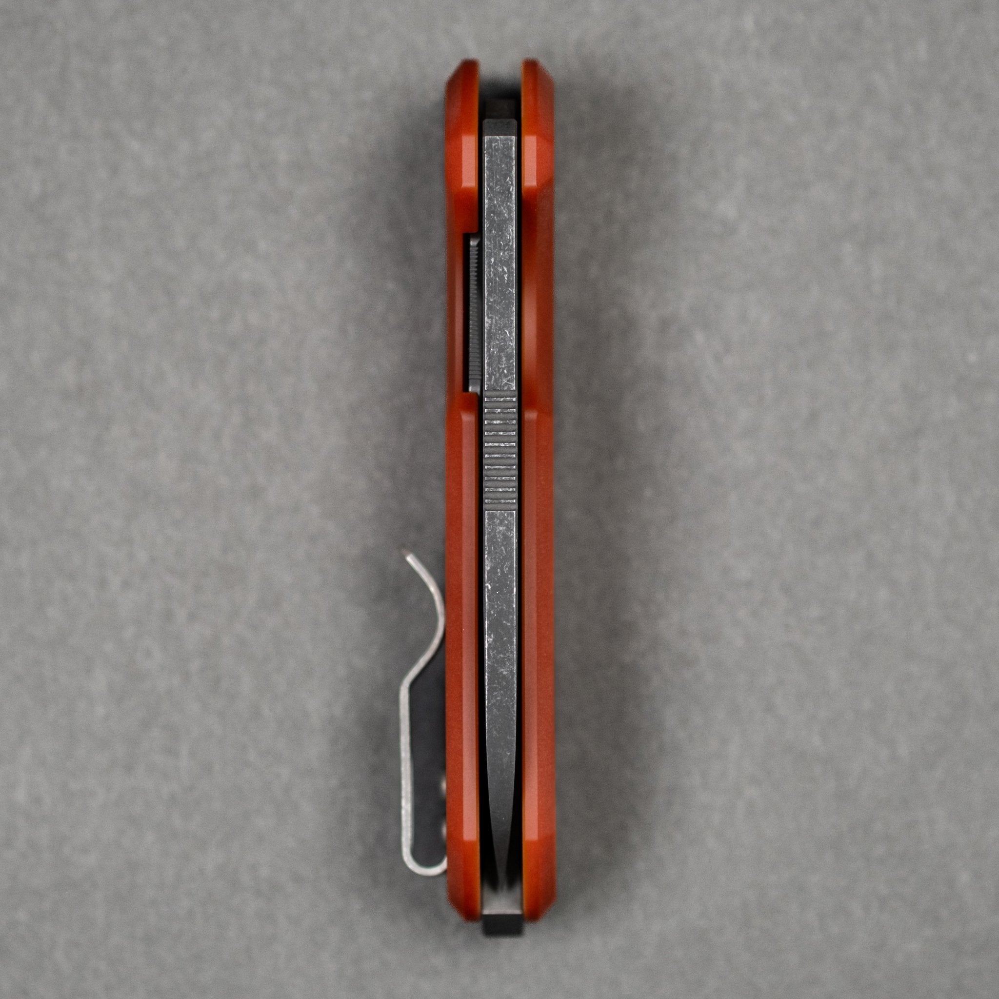 URBAN x Unbox Therapy F5.5 - Orange Paper Micarta w/ Acid-Etched